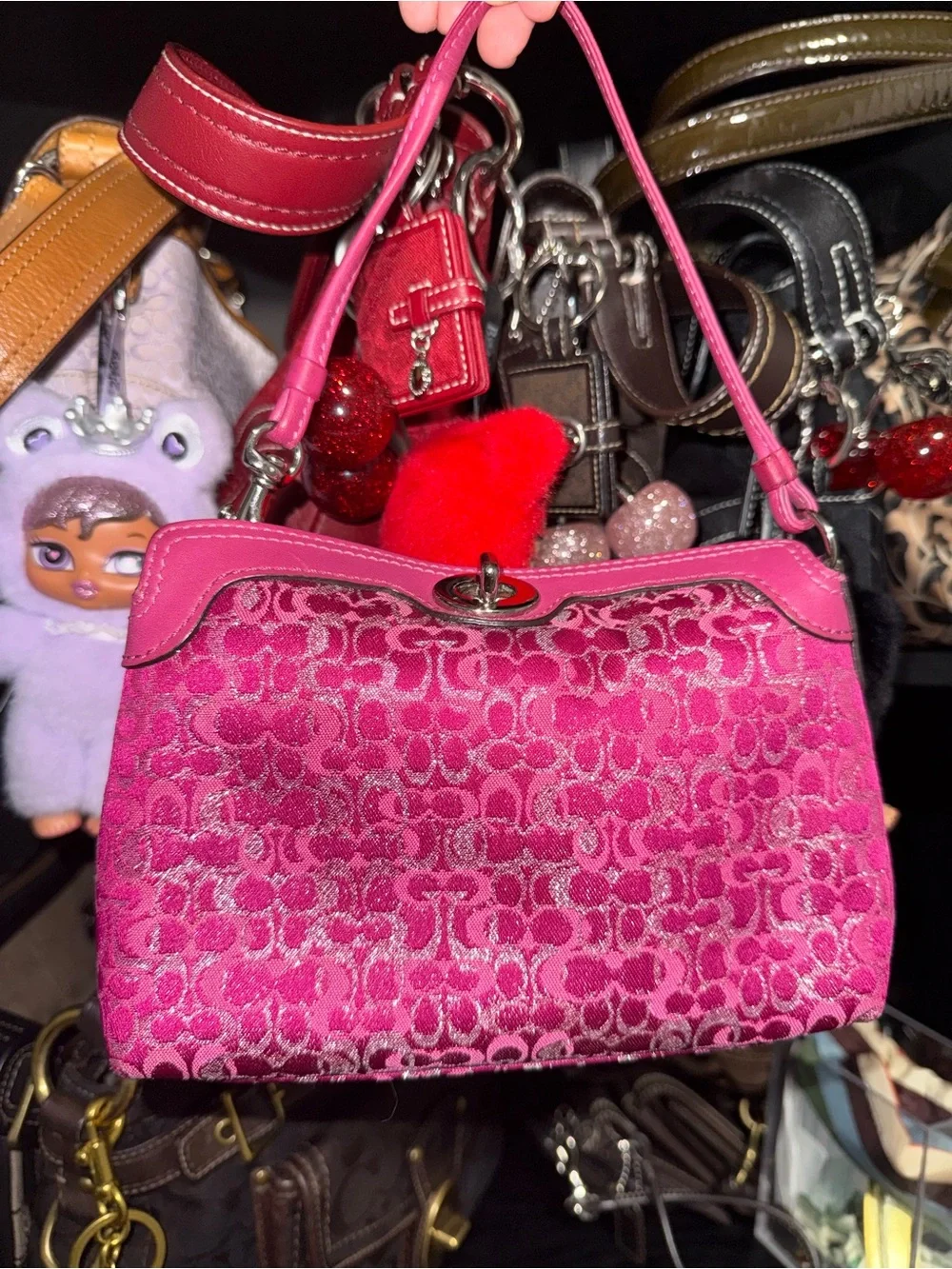 Optic pink coach